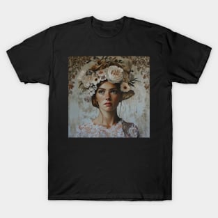 The woman with flower wreath T-Shirt